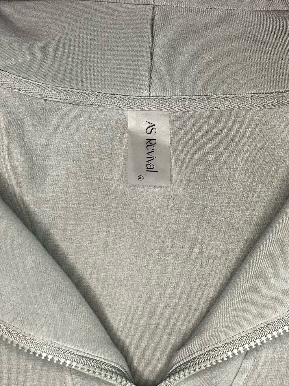 Cropped Half-Zip Pullover Hoodie in Sage/Mint Green from Alter’d State - Picture 3 of 3